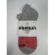 Bombas Women's Tri-Block Ankle Socks - Med (Gray/Red)