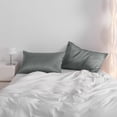 thumbnail image 6 of Lorviah 2 Pack Satin Pillowcases, Ultra Soft & Breathable 20"x26" Standard Size for Hair & Skin, Hypoallergenic Hidden Zipper Closure, Dark Gray, 6 of 6