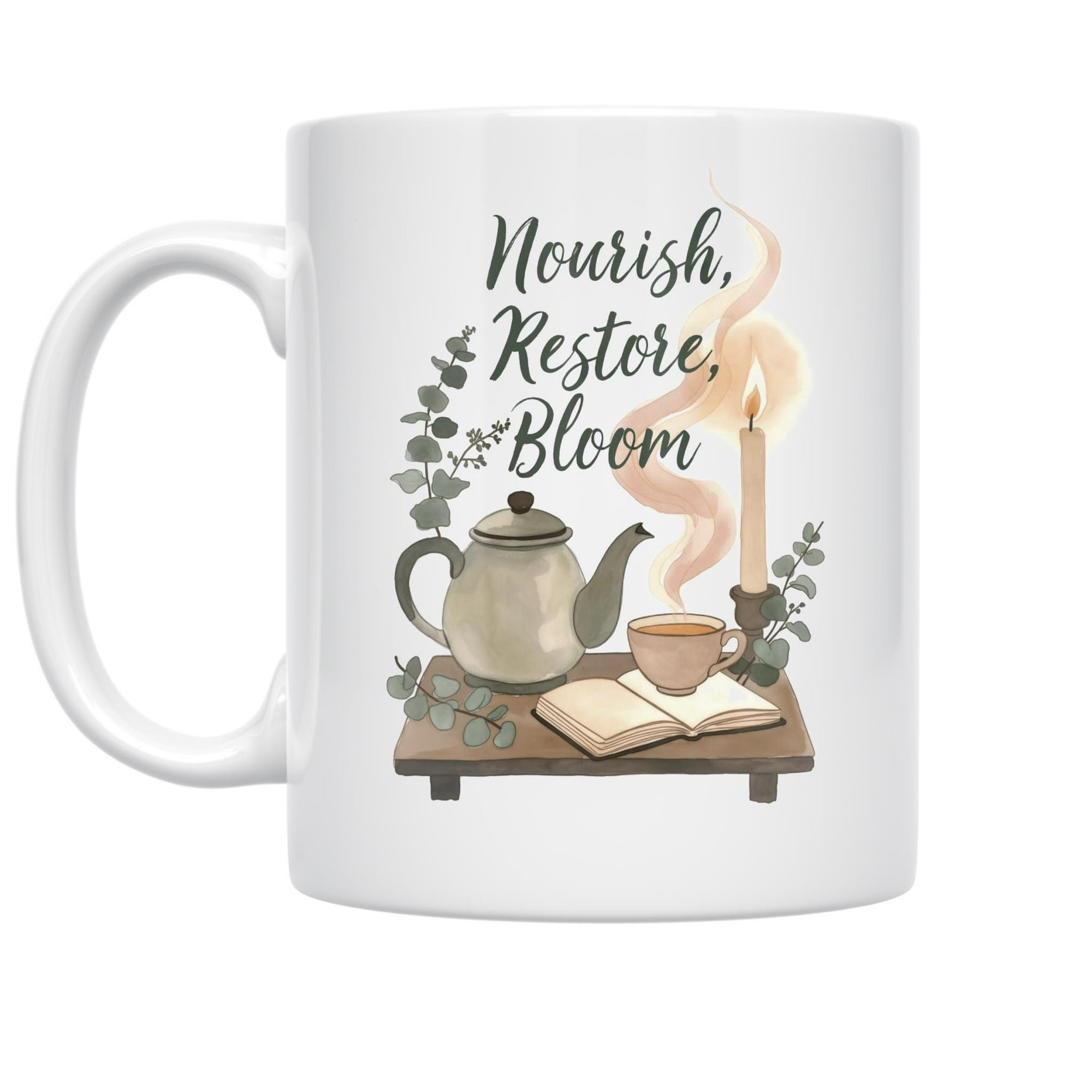 Mindful Sip Wellness Mug - Self-Care Enthusiast - 11 oz Ceramic Coffee Mug