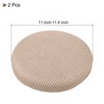 thumbnail image 2 of Fundas de taburete redondo de 2 piezas, fundas de silla redonda Diámetro 12-14", cojines de asiento de silla redonda Caqui, 2 of 6