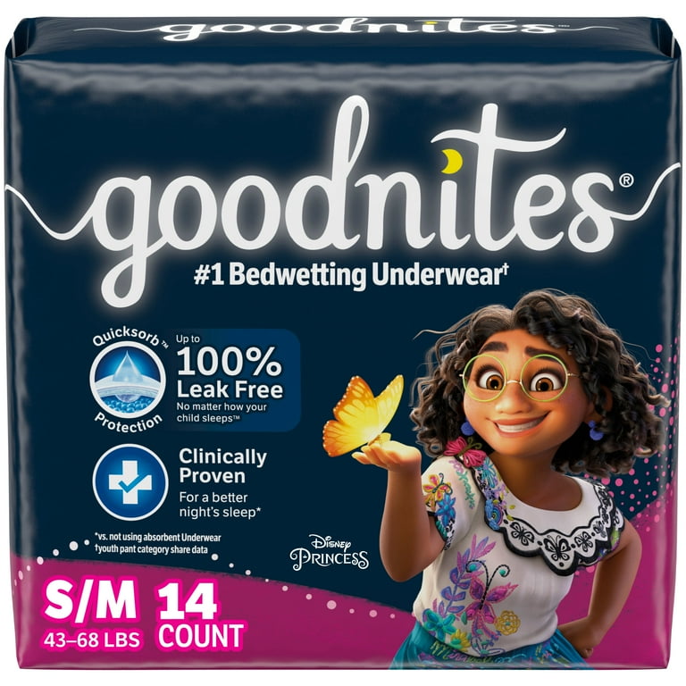 Goodnites Nighttime Bedwetting Underwear for Girls, XL, 28 Ct