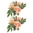 thumbnail image 2 of 2 velas artificiales con forma de anillo y corona de rosas realistas., 2 of 7