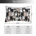 thumbnail image 2 of Pofeuu Colors Cats Print Polyester Microfiber Plush Pillowcases, Super Soft and Cozy Pillow Case Covers with Envelop Closure（Pillow core not included）-16"x24", 2 of 6