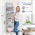 thumbnail image 4 of Organizador de zapatos MISSLO Over the Door, 20 pares, gris, 4 of 7