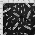 thumbnail image 3 of oneOone Polyester Spandex Black Fabric Beach Sewing Craft Projects Fabric Prints By Yard 56 Inch Wide, 3 of 4