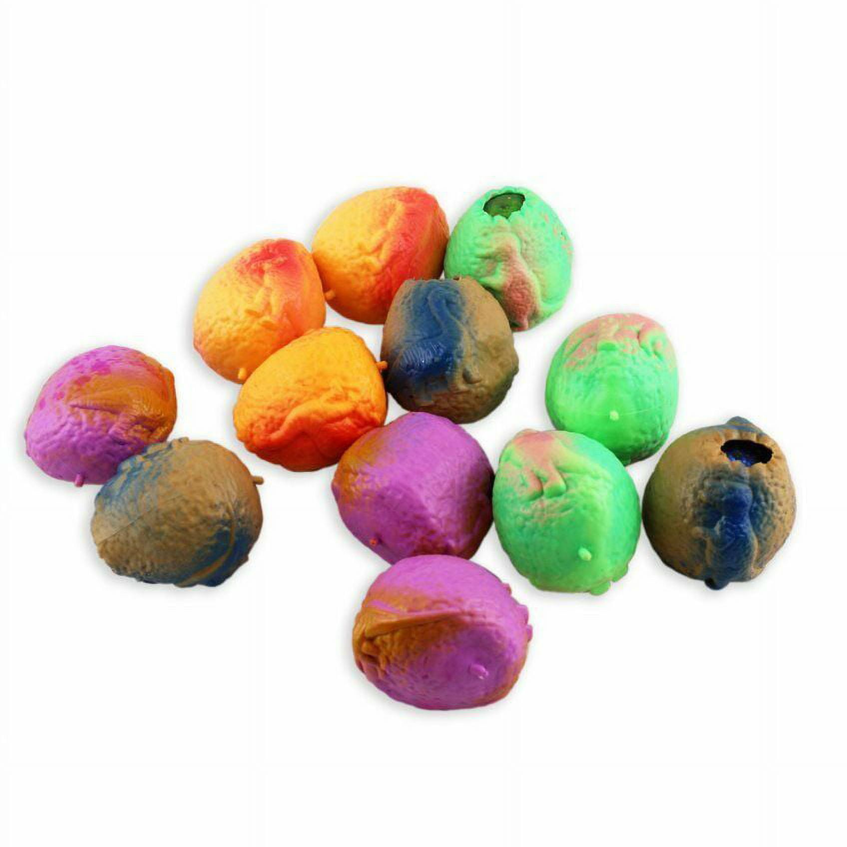 WPYST Set of 12, Multi Color Cute Vivid Dinosaur Eggs Squeeze Balls Party Favors
