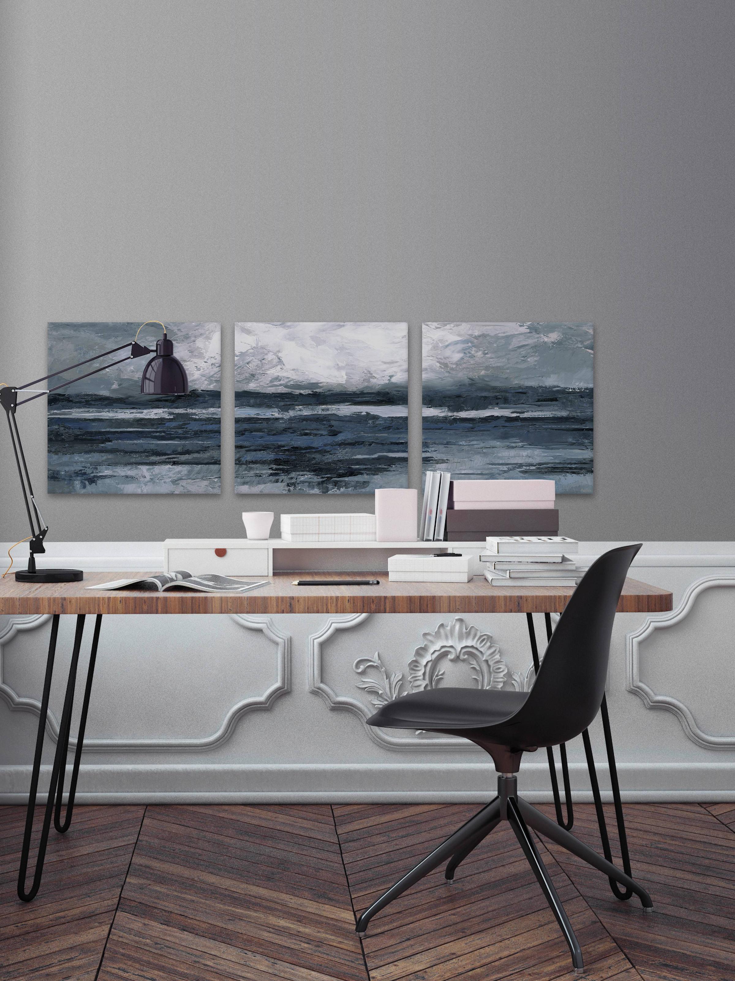 Dark Vast Ocean II Triptych