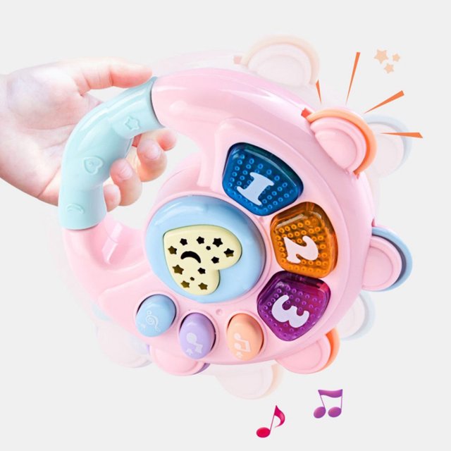 Bebé Sonajero Música Intermitente Infant Pat Hand Bell Juguetes educativos para edades tempranas (C) Likrtyny Para estrenar
