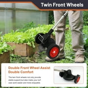 Electric Weed Wacker Battery Powered 24V 4.0Ah, Cordless Grass Trimmer Battery Operated Stringless Brush Cutter, Lightweight Weed Trimmer/Lawn Edger/Weed Cutting Machine with 3 Types Blades