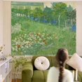 thumbnail image 2 of Gojian Monet Waterlily Wall Tapestry, Green Floral Plant Art for Bedroom Girls Boys, Small Nature Flower Pond Wall Hanging, Watercolor Tapestries for Living Room Dorm Decor, 2 of 6