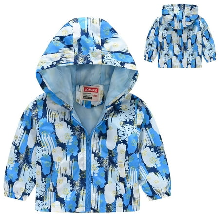 

Sweater For Child Toddler Boys Girls Casual Jackets Printing Cartoon Hooded Outerwear Zipper Long Sleeve Windproof Coat