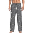 thumbnail image 2 of Picia Airplane Routes Around The World Mens Soft Woven Cotton Elastic Waistband Sleep Pajama Pant Lounge Sleep Pant With Pockets And Drawstring-Small, 2 of 9