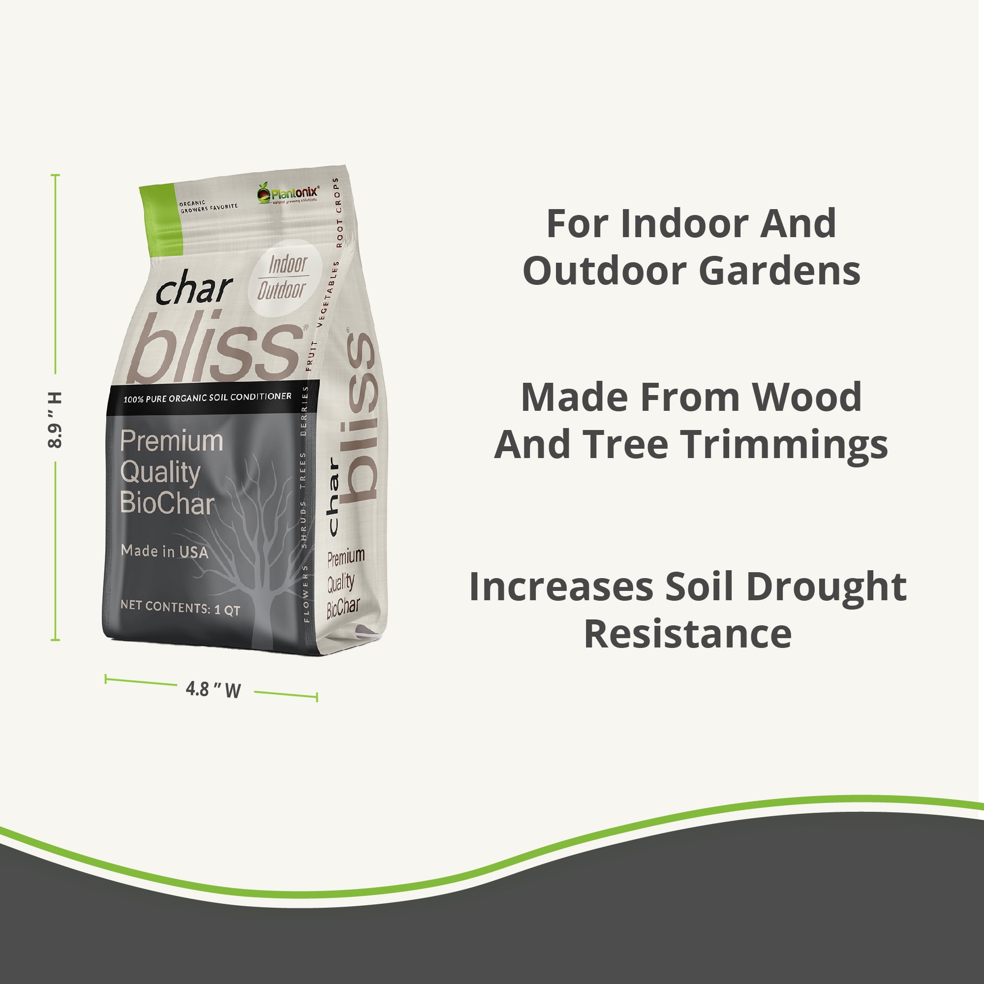 Plantonix Char Bliss Premium Biochar Soil Amendment 1 cu ft