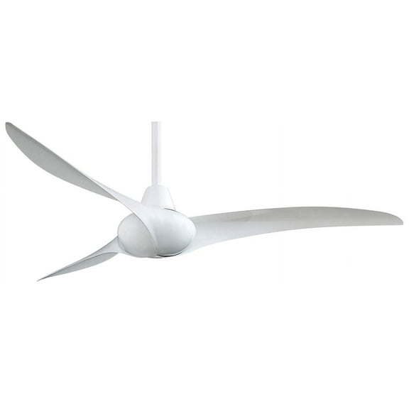 Minka-Aire F843-WH Wave 52" 3-Blade Ceiling Fan & Remote, White Finish