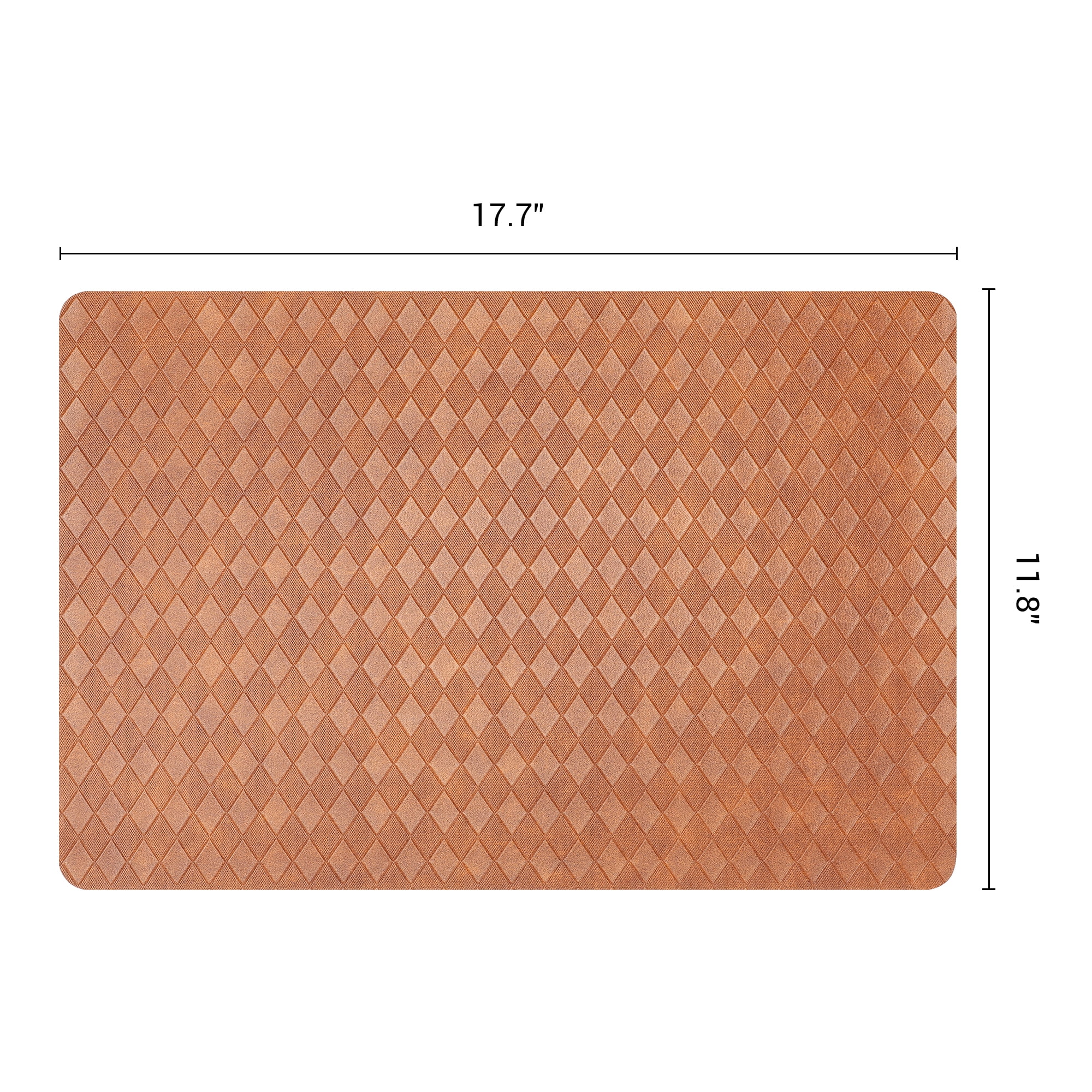 Unique Bargains Set of 6 Leather Placemats for Kitchen Dining Table Light Brown