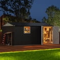 thumbnail image 3 of NETAJE 10'x14' Outdoor Metal Storage Garden Shed with Window, Lockable Doors and Air Vent for Backyard, Garden, Lawn, Dark Gray, 3 of 7