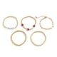 thumbnail image 1 of Pulsera de cuentas con letras acrílicas de viento étnico, cadena de metal simple para mujer, joyería de mano para ojos, 1 of 5