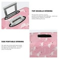 thumbnail image 5 of Disketp Pink Flamingos And Flowers Elastic Travel Luggage Cover Travel Suitcase Protective Cover For Trunk Case Apply To 18''-32'' Suitcase Cover (Luggage not included)-Small, 5 of 9