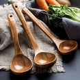 thumbnail image 1 of 3 piezas de cucharones de madera Utensils-cucharón de sopa de 12 pulgadas, cuchara de cocina de servicio de 11 pulgadas y cuchara de cucharón de mezcla de madera de 10 pulgadas, 1 of 2