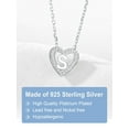 thumbnail image 6 of U7 Heart Initial Pendant Necklace 925 Sterling Silver Necklace CZ Letter Necklace Chain for Women Birthday Jewelry Gift, Letter S, 6 of 9