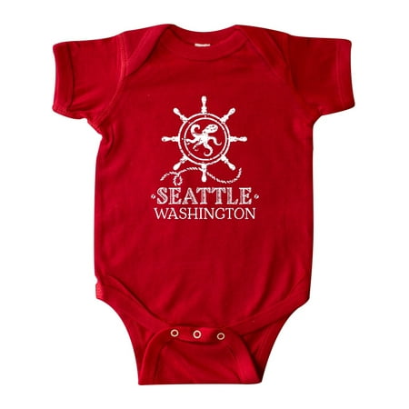 

Inktastic Seattle Washington Octopus Gift Baby Boy or Baby Girl Bodysuit