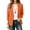 A Orange, variant on Womens Casual Blazers Open Front Work Tops for Women Women's Casual Winter Solid-Color Fitted Lapel Blazer Cardigan Top Orange L
