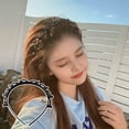 thumbnail image 3 of Xinwanna Adjustable Toothed Headband Women Bangs Hairstyle Headband with 8 Small Clip DIY Hairpin Adjustable Weave Bangs Hair Clips (Black), 3 of 13