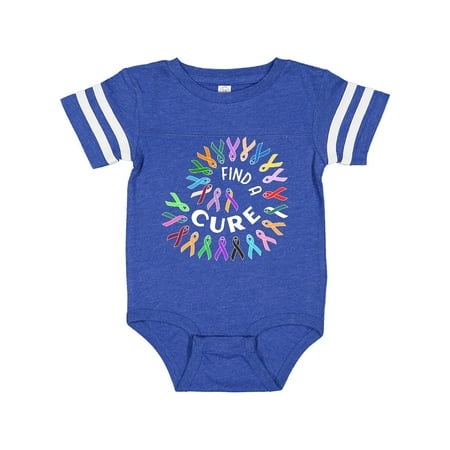 

Inktastic Find a Cure All Ribbons Spiral Gift Baby Boy or Baby Girl Bodysuit