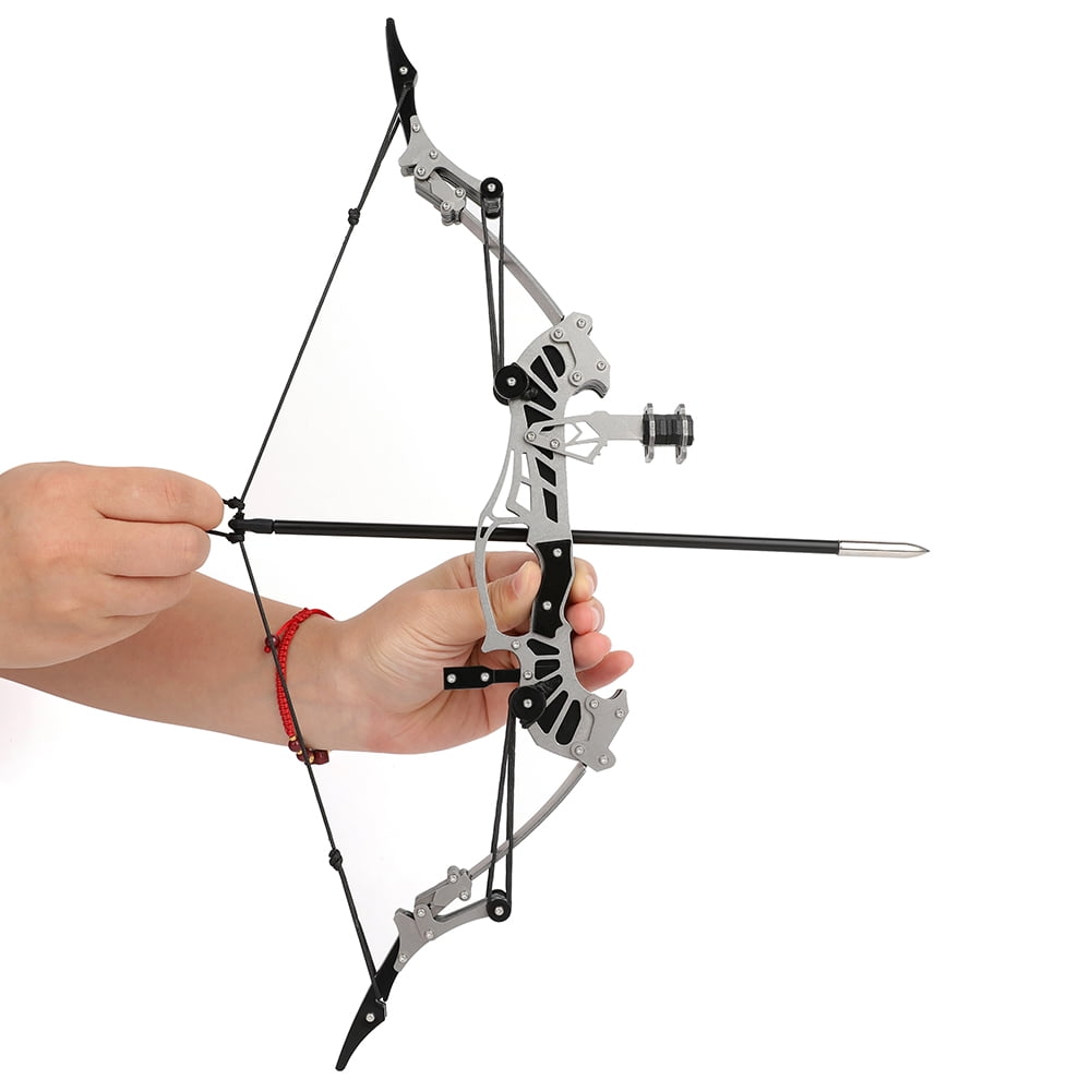 Falcon Mini Compound Bow, 16 lbs Draw Weight, Stainless Steel & Carbon Fiber, 41.8cm Compact Hunting Bow, 40-50m Range, Lever Principle, Mechanical Sight, D-Loop, Standard & Play Versions