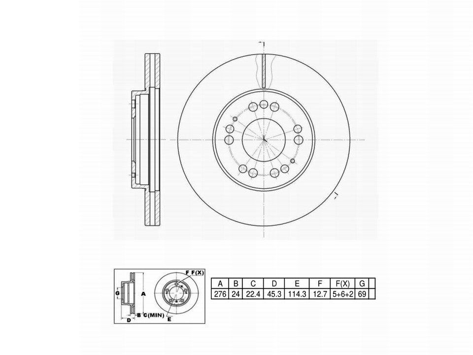 Winstop Brake Rotor, Front WS231127, Mitsubishi 3000GT 1999-1992