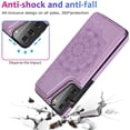 thumbnail image 3 of Samsung Galaxy S21 FE (NOT S21) Wallet Case,Embossed Mandala Pattern Flower Premium PU Leather Double Magnetic Buttons Flip Shockproof Protective Cover for Samsung Galaxy S21 FE SKM Purple, 3 of 14