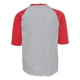 thumbnail image 2 of LAT Drop Ship Youth Vintage Baseball T-Shirt, XL, Vintage Htr/Vin Red, 2 of 4