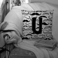 thumbnail image 3 of Carolines Treasures CJ2009-UPW1414 Letter U Moustache Initial Canvas Fabric Decorative Pillow  14Hx14W multicolor, 3 of 4