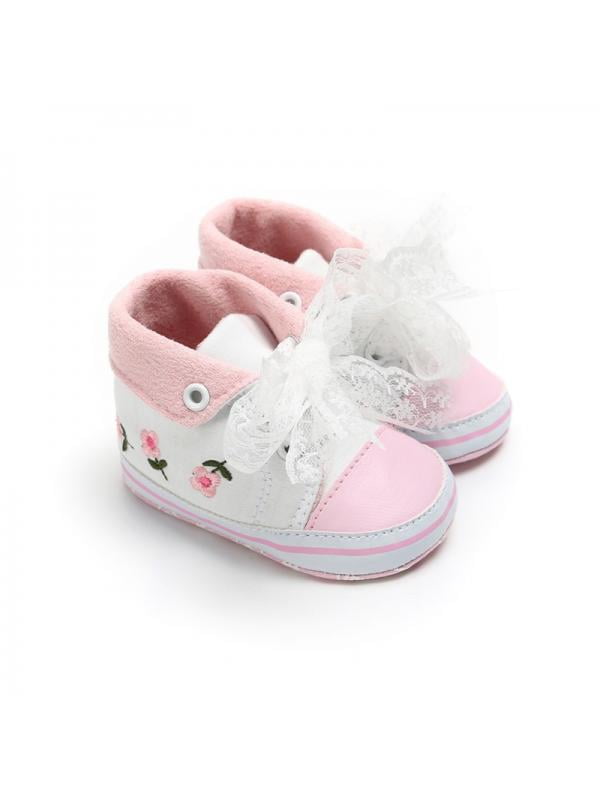 Infant Newborn Baby Girl Princess NonSlip Lace Flower Shoes Baby Shoes