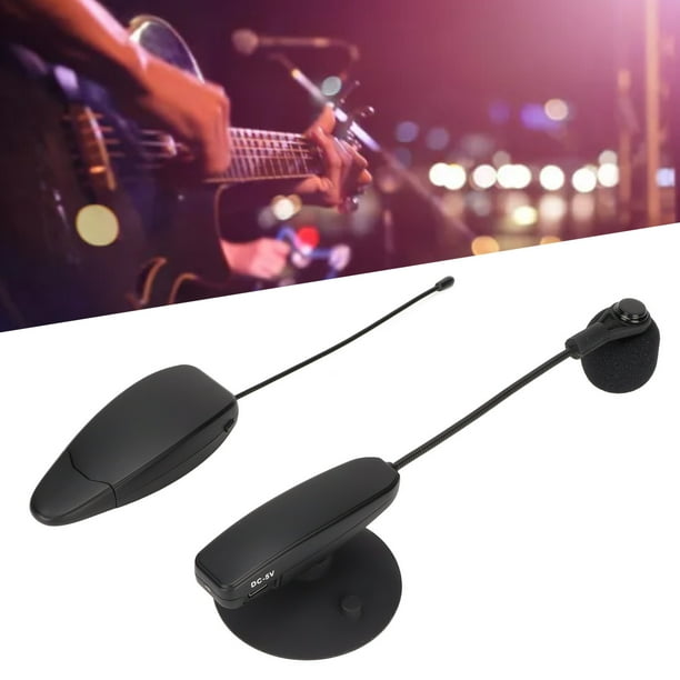 Micrófono inalámbrico UHF ANGGREK para saxofones Omnidireccional Clip de condensador