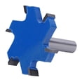 thumbnail image 2 of 45# Carbon Steel T Router Bit, 12mm Shank 6 Edge T Type Cutter, 12x65x10mm For Grooving Wood Woodworking, 2 of 8