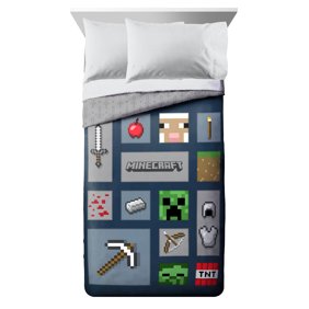 Mainstays Kids Pixelated Video Game Reversible Comforter Set