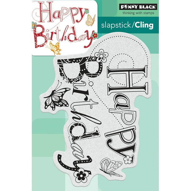 Penny Black Tampons 3.6"X4.9"-Anniversaire Hoopla