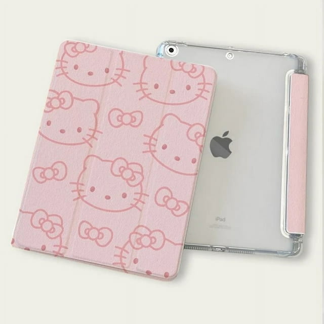 New Sanrio HelloKitty Kuromi Cinnamoroll Ipad Protective Case Kawaii Anime Girl Foldable All Inclusive Anti Fall Protective Case
