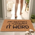 thumbnail image 4 of OXUIEW No Soliciting Doormat Welcome Doormat Carpet, Funny Please Go Away Mat for Front Door, Non-Slip Indoor Outdoor, One Size, 1Pc, Pattern B, 4 of 7