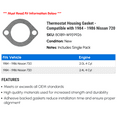 thumbnail image 2 of Thermostat Housing Gasket - Compatible with 1984 - 1986 Nissan 720 - Motorad, 2 of 2