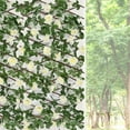 thumbnail image 2 of Expanding Willow Wood Fence with Artificial Green Leaves | Retractable Garden Privacy Screen | 200cm Maximum Length | Indoor Outdoor Decor, 2 of 2