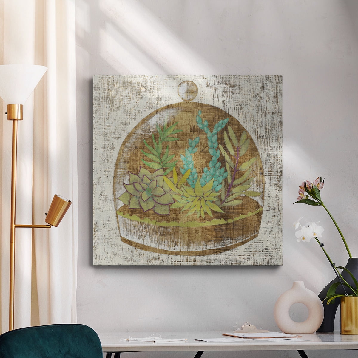 Wexford Home Glass Garden I-Premium Gallery Wrapped Canvas, 24" x 24" - Ready to Hang