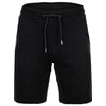 thumbnail image 1 of U.S. POLO ASSN. Pantalón corto de chándal para hombre - Diagonal Fleece Carbon Finish, algodón, liso Negro L (Large), 1 of 4