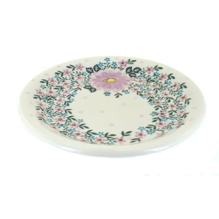

Blue Rose Polish Pottery Lilac Garden Dinner Plate