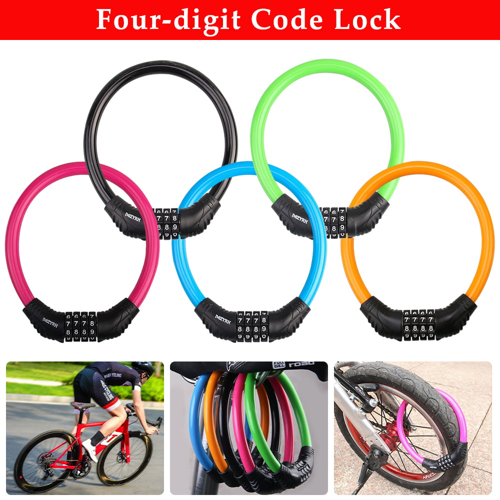 Strong Bike Lock Anti Theft Stroller Bicycle Prevent Safety Pasword Durable Tool 