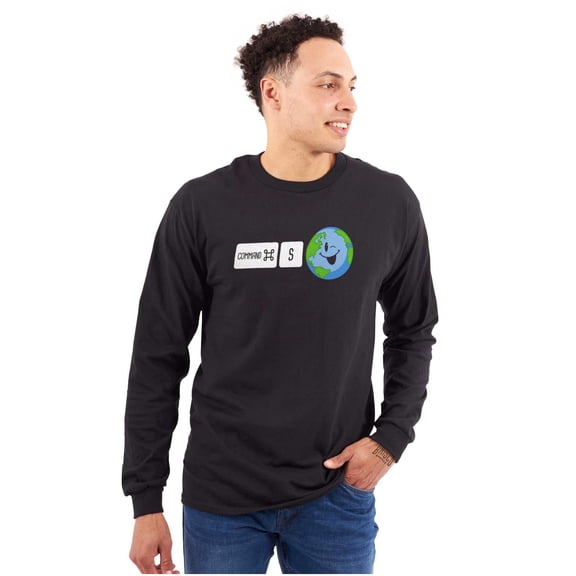 Command Save the Planet Earth Day Plus Size Long Sleeve Graphic Tee Shirt Brisco Brands 2X