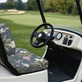 thumbnail image 6 of Pzuqiu Tropical Palm Tree Golf Cart Seat Cover Set - Breathable Stretch-Fit Polyester | All-Weather Protection | Easy Install for EZGO, Club Car & Yamaha, 6 of 10