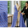 thumbnail image 5 of Soimoi Blue Cotton Voile Fabric Horse & Dot Animal Print Fabric by the Yard 58 Inch Wide, 5 of 7