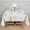 thumbnail image 2 of Floral 42" Square Waterproof Tablecloth, Floral Print Polyester Table Cover, 2 of 6